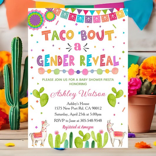 Taco 'Bout a Baby Gender Reveal Invitation