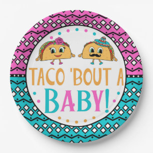 Taco 'Bout A Baby!  Geslacht onthult borden. Papieren Bordje