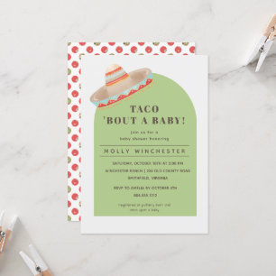 Taco Bout a Baby Invitation Kaart