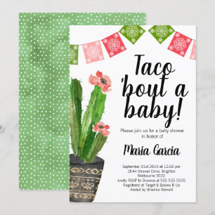 Taco Bout A Baby Invitation Kaart