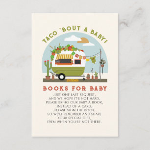 Taco Bout A Baby Neutral Baby shower Book Request Informatiekaartje