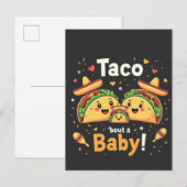 Taco Bout a Baby Pregnancy Faire-part (Devant / Derrière)