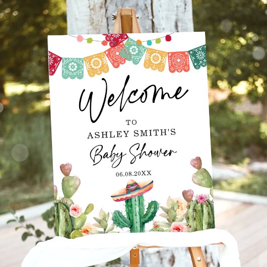Taco Bout a Baby Welcome Sign Shower Mexicaans Poster