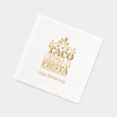 Taco Bout a Fiesta Gold Foil Anniversaire Napkins (Gauche)