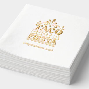 Taco Bout a Fiesta Graduation Party Gold Napkins