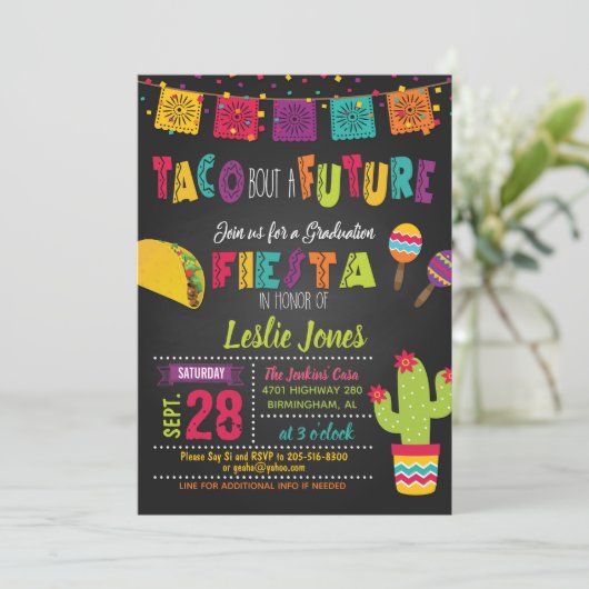 Taco Bout a Future Graduation Invitation (Debout devant)