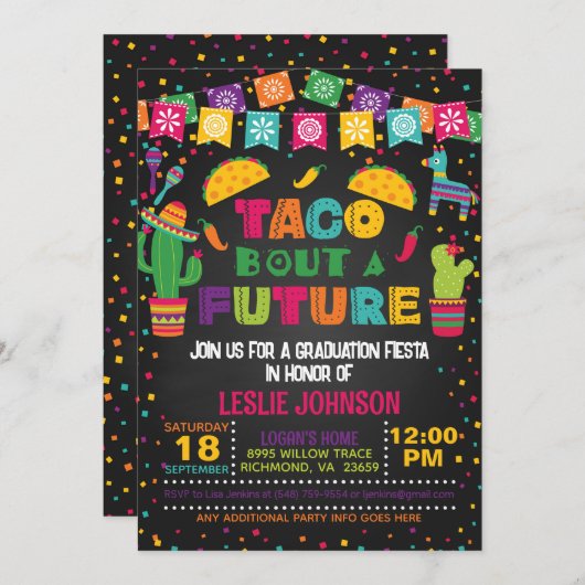 Taco Bout a Future Invitation - Blk (Devant / Derrière)