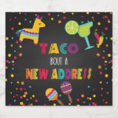 Taco Bout a New Address Sparkling Wine Étiquette (Étiquettes simples)