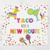 Taco Bout a New House Sparkling Vin Étiquette - Bl (Étiquettes simples)