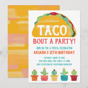 Taco Bout a Party Invitation Kaart