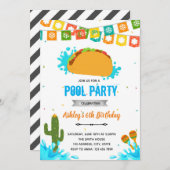 Taco Bout a Pool une invitation de la fête (Devant / Derrière)