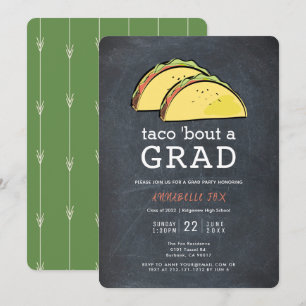 Taco Bout AFSTUDEERDER Chalkboard Graduation Party Kaart