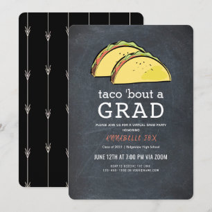 Taco Bout AFSTUDEERDER Chalkboard Virtual Black Af Kaart