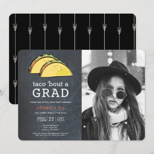 Taco Bout AFSTUDEERDER Photo Chalkboard Black Afst Kaart