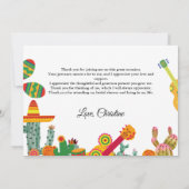 Taco bout amour mexique Fête des mariées Carte de (Dos)