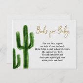 Taco bout baby Cactus Baby shower Boeken voor Baby Uitnodiging Briefkaart (Voorkant / Achterkant)