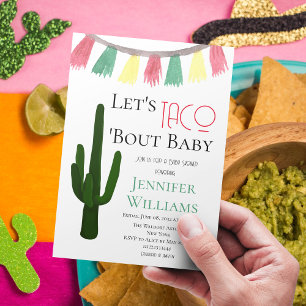 Taco Bout Baby Mexican Cactus Fiesta Baby shower Kaart