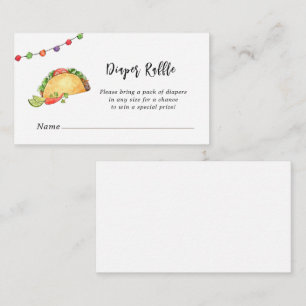 Taco' Bout Baby shower Luiers Raffle Informatiekaartje