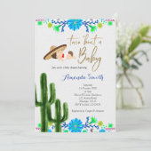 Taco bout bébé Baby shower Cactus carte Invitation (Debout devant)