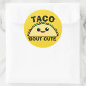 Taco Bout Cute Ronde Sticker (Tas)