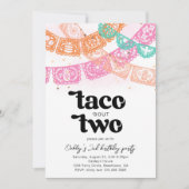 Taco Bout Deux Invitation Anniversaire (Devant)