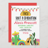 Taco Bout een Afstuderen Fiesta Mexican Party Kaart (Voorkant / Achterkant)