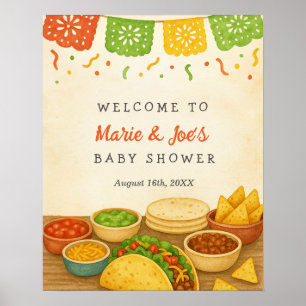 Taco Bout Een Baby Fiesta Baby shower Welkom Poste Poster
