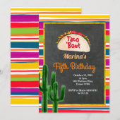 Taco 'Bout Een Baby Fiesta Verjaardagsuitnodiging Kaart (Voorkant / Achterkant)