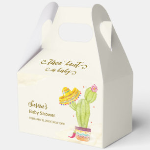 Taco 'Bout Een Baby Waterverf Cactus Baby shower Bedankdoosjes