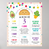 Taco Bout een driestuksgebaar van 3 jaar oud Poster (Voorkant)