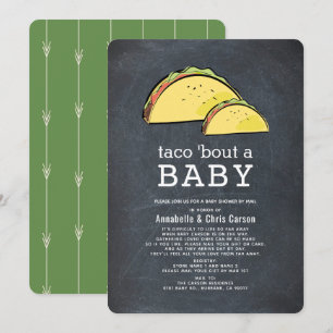 Taco Bout Fiesta Chalkboard Baby shower per post Kaart