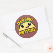 Taco Bout Geweldige Ronde Sticker (Envelop)