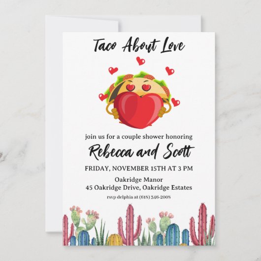 taco bout invitation à l'amour (Devant)