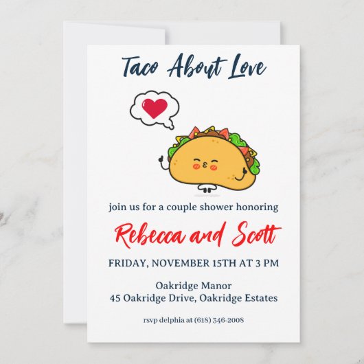 taco bout invitation à l'amour (Devant)