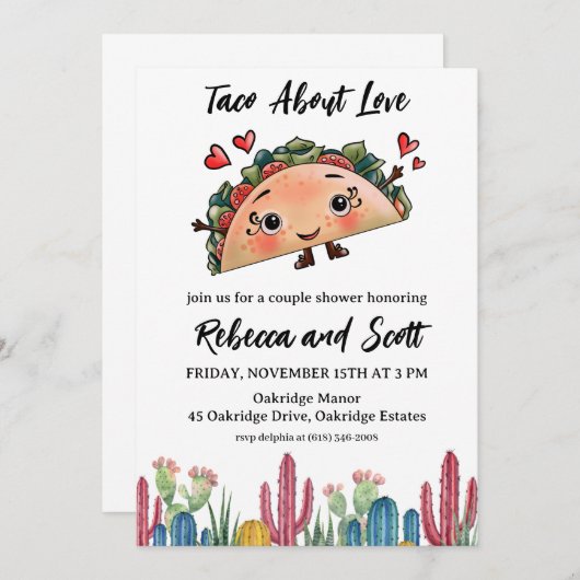 taco bout invitation à l'amour (Devant / Derrière)