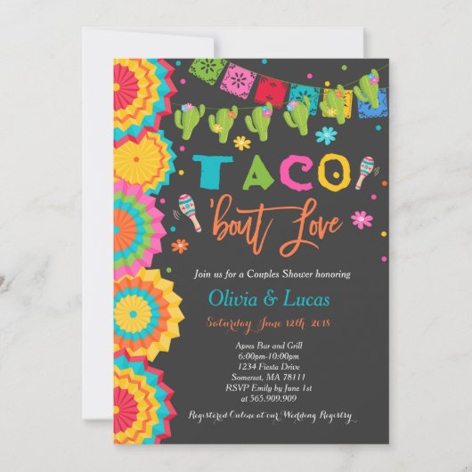 Taco Bout Invitation Couples Fiesta (Devant)