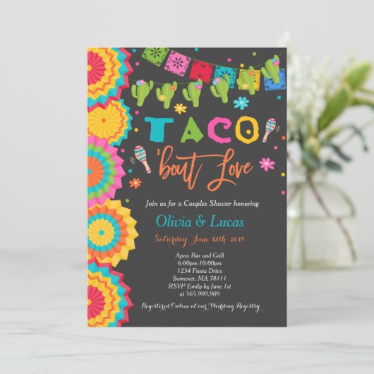 Taco Bout Invitation Couples Fiesta (Debout devant)