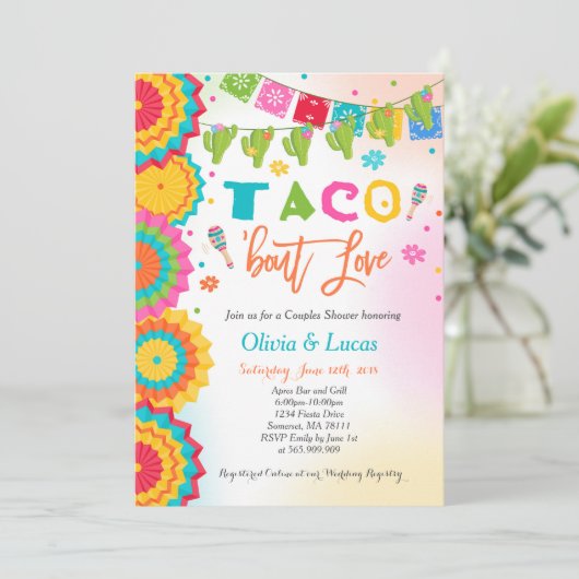 Taco Bout Invitation Couples Fiesta (Debout devant)