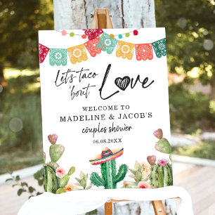 Taco Bout Love Affiche de bienvenue Fiesta Cactus