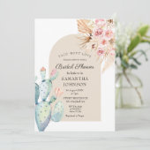 TACO 'BOUT LOVE Boho cactus Invitation rustique (Debout devant)