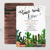 Taco 'bout Love Cactus Baby Shower Uitnodiging