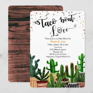 Taco 'bout Love Cactus Baby Shower Uitnodiging