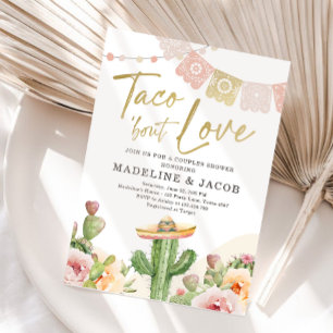 Taco Bout Love Cactus Fiesta Koppels feest Roze Kaart