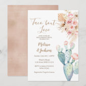 Taco Bout Love Cactus Pampas Grass Verloving Kaart (Voorkant / Achterkant)