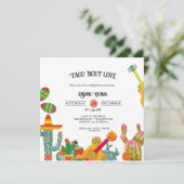 Taco bout love couple douche mariage invitations (Debout devant)