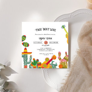Taco bout love couple douche mariage invitations
