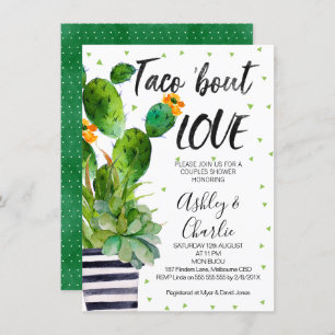 Taco Bout Love Couples Shower Uitnodiging