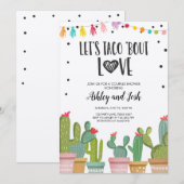Taco Bout Love Fiesta Couples Douche Invitation Ca (Devant / Derrière)