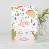 Taco Bout Love Fiesta Couples Douche Invitation Ca (Debout devant)