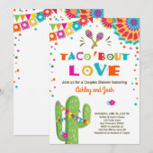 Taco Bout Love Fiesta Couples douche-uitnodiging Kaart (Voorkant / Achterkant)